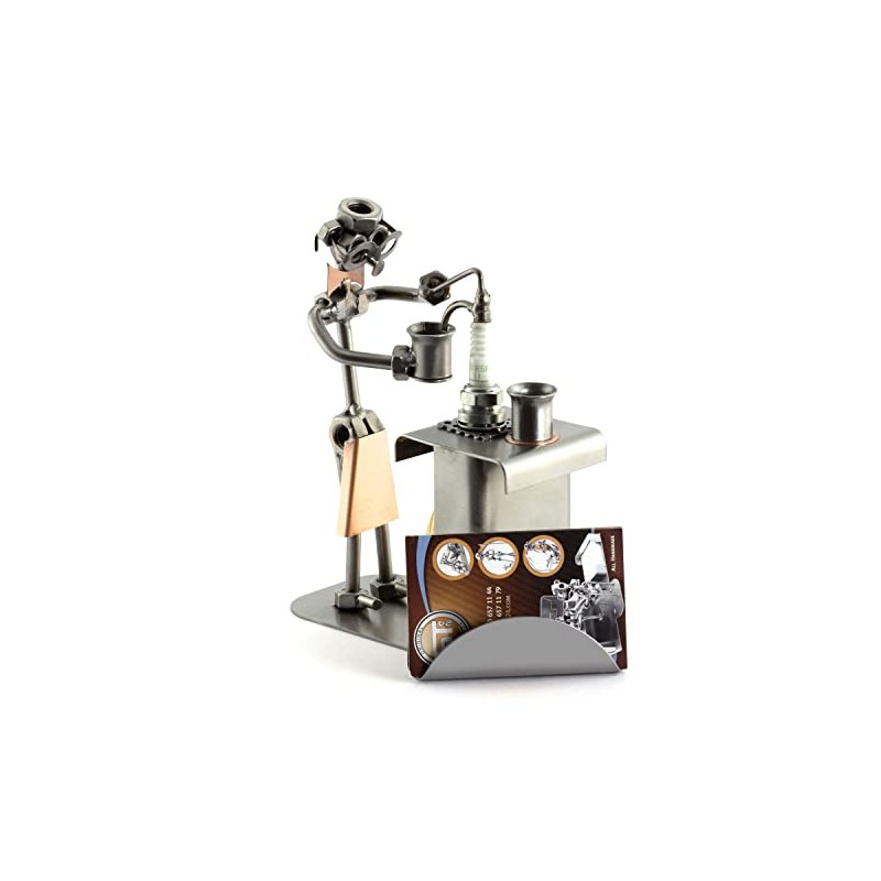 Steelman24 I Nuts and bolts sculpture Bartender With Business Card