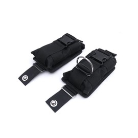 KJKVIVH New 2Pcs Spare Black 1680D Nylon Scuba Diving Weight Belt Pockets with Quick Release Buckle -22.5X15X5cm