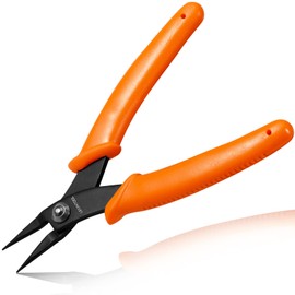 LEONTOOL Mini Round Nose Pliers with Smooth Jaws Specialty Pointed Nose 5-Inch Tweezer Nose Pliers 1mm Diameter Tip Chain Nose Pliers for Jewelry Making Precision Pliers Jewelery Making Tool