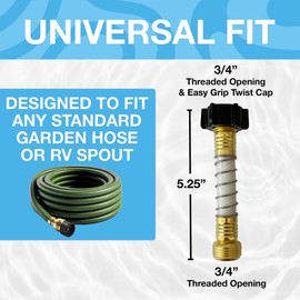 PRECISION PUREFLOW Flexible Garden Hose Extender and Water Filter Bundle for RV, Boat or Pool, Includes 1-Hose Extender and 1-Water Filter