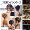 FeidyLong 2 PCS Messy Bun Hair Piece Wavy Curly Scrunchies