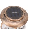 Brass Color Courtyard Solar Powered Hanging Lantern Light IP44 Waterproof