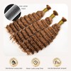 Brown Human Braiding Hair For Boho Braids Bulk Hair 100%