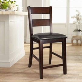 Lexicon Mantello Wood Counter Height Dining Chairs in Cherry (Set of 2)