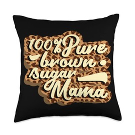 Black Pride Pure Brown Sugar Mama Throw Pillow