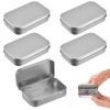 Set 5 Scatole di Latta Rettangolari con Coperchio Incernierato 9.5x6x2