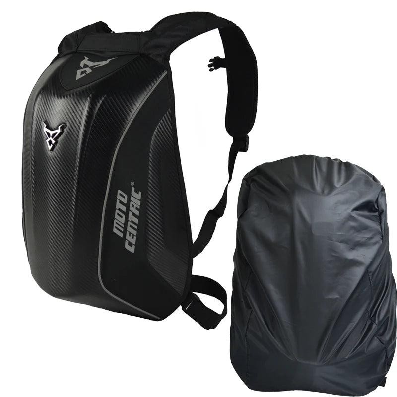 Motocentric hard shell Motorcycle Backpack - Color Name: Black
