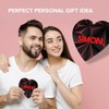 1 x Heart Coaster - Name Simon Gamer Black Red