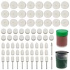 Attuslla Felt Polishing Buffing Wheels with Shaft, 76 PCS Polishing