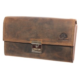 Kellnerbörse (Green Burry) Waiter Waitress/Waiter Waiter Bag Waiter Operating Wallet Boerse Wallet Taxi Wallet Leather Wallet Long Large Coin Pocket XXL Men, Saddle brown
