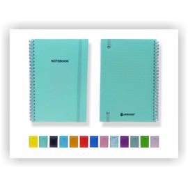 A5 Twinwire Wiro Bound Pastel Notebook Ruled Paper Pad Notes (Apple Green)