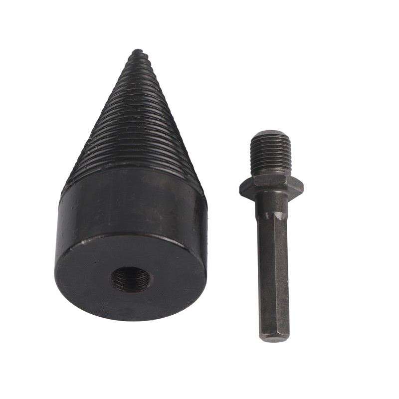 Firewood Drill Bit Wood Log Splitter Carbon Steel Cone Hex