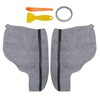 NLQR 2 Pcs Door Armrest Replacement Cover Leather Gray Compatible