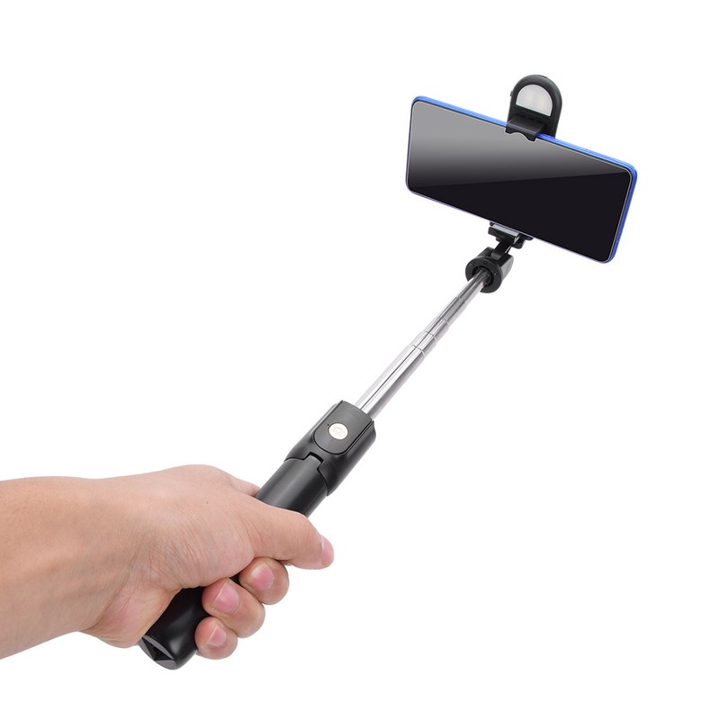 K10-S Black Bluetooth Remote Fill Light Tripod Selfie Stick Horizontal