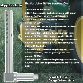 Unbranded Mower Deck Gage Wheel Arm AM136328 For John Deere X300 X320 X500 X530