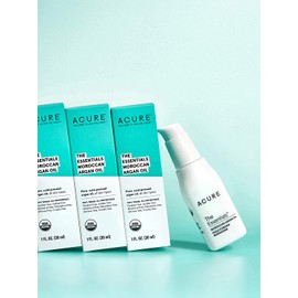 Acure The Essentials Moroccan Argan Oil | 100% Vegan | Versatile - For Any Skin & Hair Care Regimen | Pure, Cold Pressed & Rich in Vitamin E - Hydrates & Restores | 1 Fl Oz
