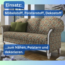 Furniture Fabric Marc 532 - Tapestry Floral Pattern Sold by the Metre Flowers Upholstery Fabric Jacquard for Sewing