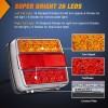 Nilight Magnetic LED Trailer Towing Light Kit 24ft Cable with