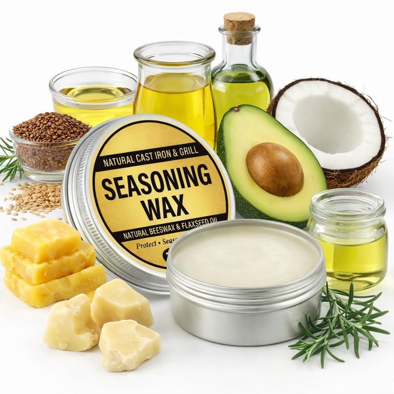 Cast Iron Seasoning Wax Conditioner for Skillet and Pan, Griddle