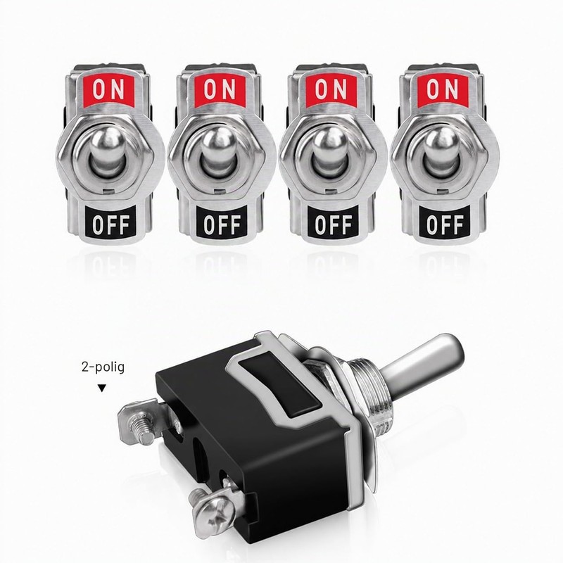 Gebildet Toggle Switch 10A/12VDC, 6A/24VDC, ON/OFF Rocker Switch, SPST 2-pin