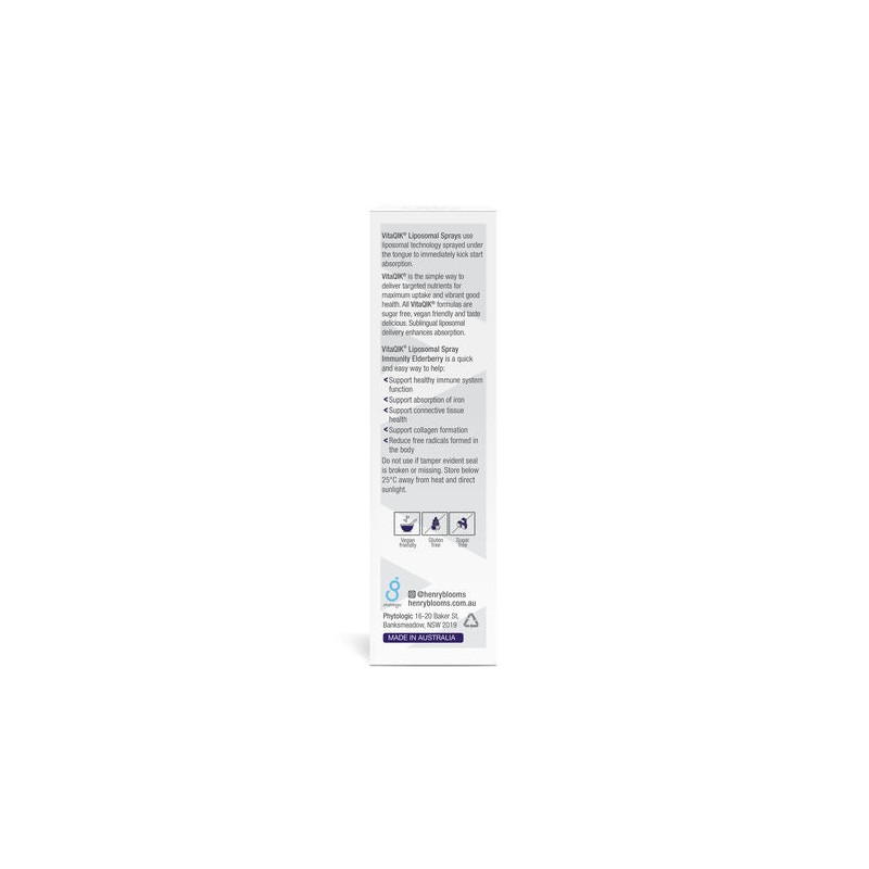 Henry Blooms VitaQIK Liposomal Immunity Elderberry 50ml