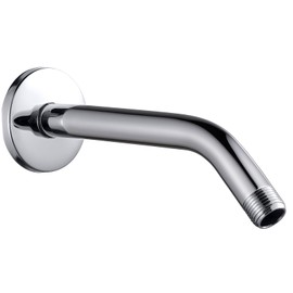 Cobbe Shower Arm with Flange and Teflon Tape, 8-Inches Wall Mounted Shower Pipe Arm 304 Stainless Steel Extension for Fixed Shower Head, Chrome