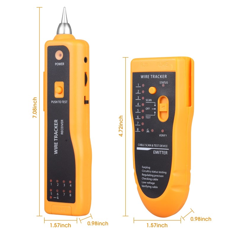 Duogalia Network Cable Tester, Multifunction Wire Tester RJ45 RJ11 Cable