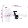 vidaXL White Umbrella Clamps for Balcony - 1.5" Steel Parasol