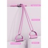 LAOGUATON Pink Resistance Band Exercise System, 4-Tube Leg & Core