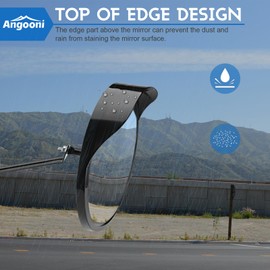 Acrylic Convex Traffic Mirror, 12 inch Adjustable Wide Angle View Curved Security Mirror for Driveway, Park, Garage, Corners and Blindspot(Support Indoor and Outdoor)