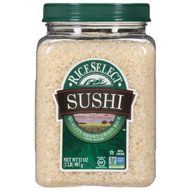 RiceSelect Sushi Rice for Sushi and Japanese Food, Premium Gluten-Free Short-Grain Rice, Non-GMO, 32-Ounce Jar