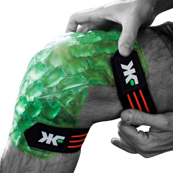 KOOL'N FX Hot & Cold Therapy, Adjustable & Reusable Knee Gel Pack- Hexfit Technology- Pain Relief for Meniscus Tear, Arthritis, Joint Pain Relief, Sports Injuries, Post Surgery & More (Small/Medium)