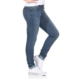 Buena Vista Malibu Women's Jeans Stretch Denim Medium Blue Size L, Medium blue