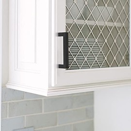 KNOBWELL 15 Pack Black Stainless Steel Kitchen Cabinet Door Handles, Euro Style Kitchen Drawer Pulls - Hole Centers 3-1/2 inch(90mm), Overall Length 4 inch