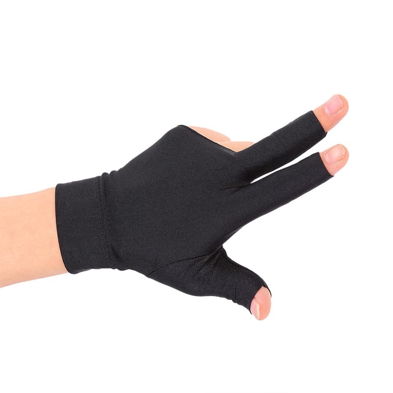 RiToEasysports Open Three Finger Spandex Glove, Snooker Billiard Pool Gloves