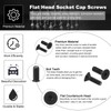 PATIKIL #4-40 x 3/8 Inch Flat Head Socket Cap Screws,