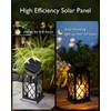 Homemory Solar Lanterns Outdoor Waterproof Hanging with Flickering Flameless Candles,