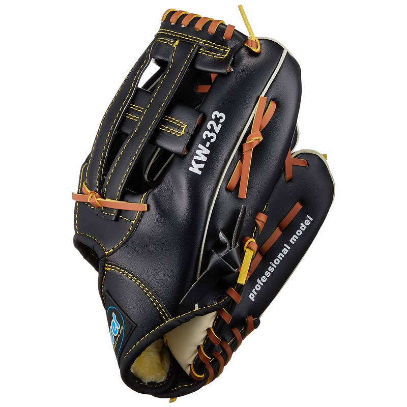Kaiser KW-323 Dragonfly Gloves, Black, 12 Inches, Baseball, Catchball, Practice,