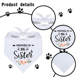 WKRTDY 1 Piece Pregnancy Announcement Dog Bandana Big Sister Pet Bandana & Photo Prop - Dog Bandana for Pets - Dogs Love Gifts