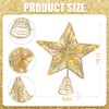 YIQXKOUY Christmas Star Tree Topper Glittered Gold Star Hallow Tree