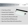 RTZEN Horizontal Black Paper Towel Holder - Handcrafted Rustic Metal