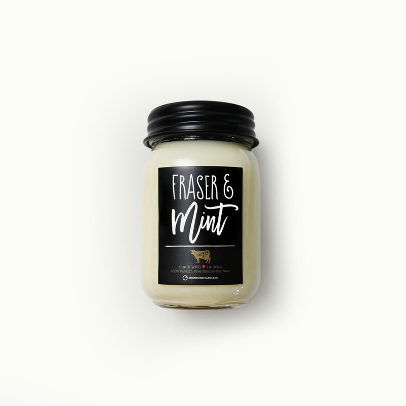 Milkhouse Candle Company Fraser & Mint Soy Candle - Peppermint