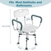 Swive Shower Chair with Arms and Back, 500 lbs Heavy