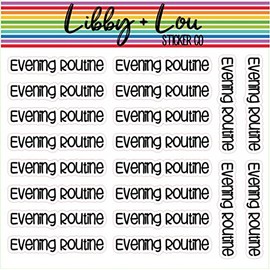 Evening Routine Planner Stickers | Chores | Dishes | Kitchen | Libby and Lou Sticker Co