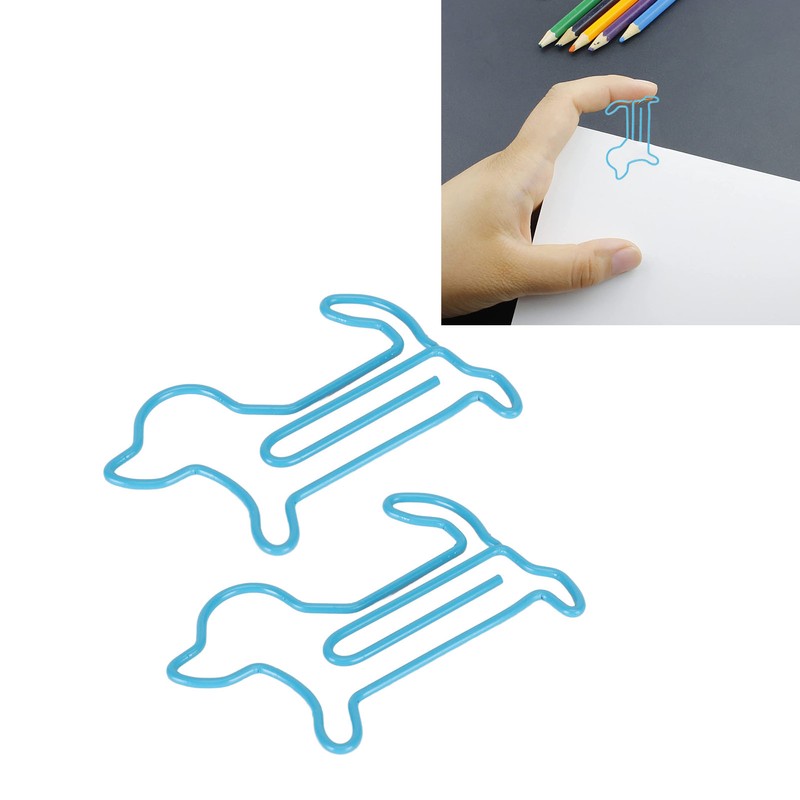 100pcs Dog Shaped Paper Clips Slip Resistance Exquisite Cute Paper