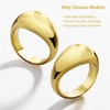 Me&Hz 18K Gold Plated Dome Ring Statement Rings for Women