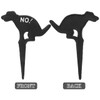 Mikikit Cast Iron Yard Sign: No Pooping Yard Sign Stake