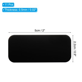 PATIKIL 2x1 Inch Anodized Aluminum Sheet Metal, 11 Pack Self Adhesive Laser Plates Engraving Blanks 0.5MM Thin for Crafting DIY House, Black