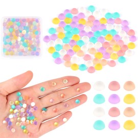 EVERMARKET 100 PCS Tiny Resin Mermaid Bubbles for Crafts Mini Rainbow Bubbles Dollhouse Miniatures Mini Animals for Car Fairy Garden Micro Landscaping Plant Nail Sticker Decoration (Mermaid Bubbles)
