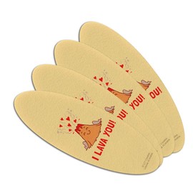 I Lava You Love Volcano Funny Humor Double-Sided Oval Nail File Emery Board Set 4 Pack